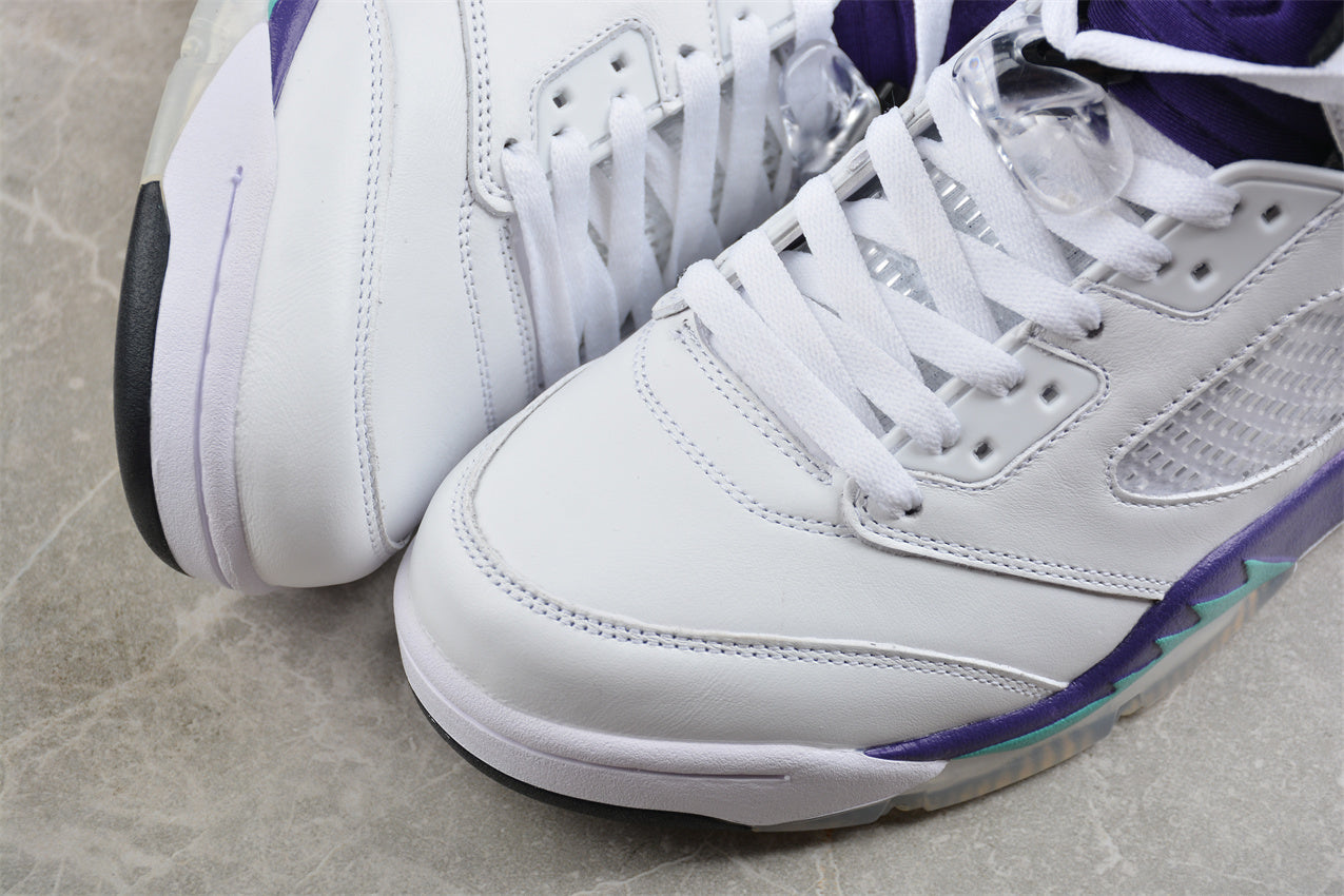 Jordan 5 White purple