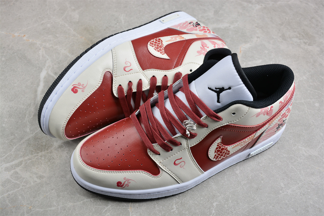 Jordan 1s high white and pink customized