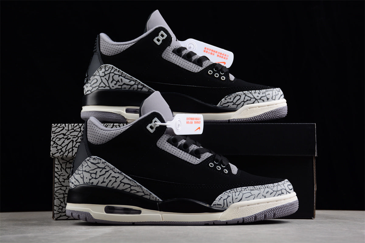Jordan 3s Black Off noir