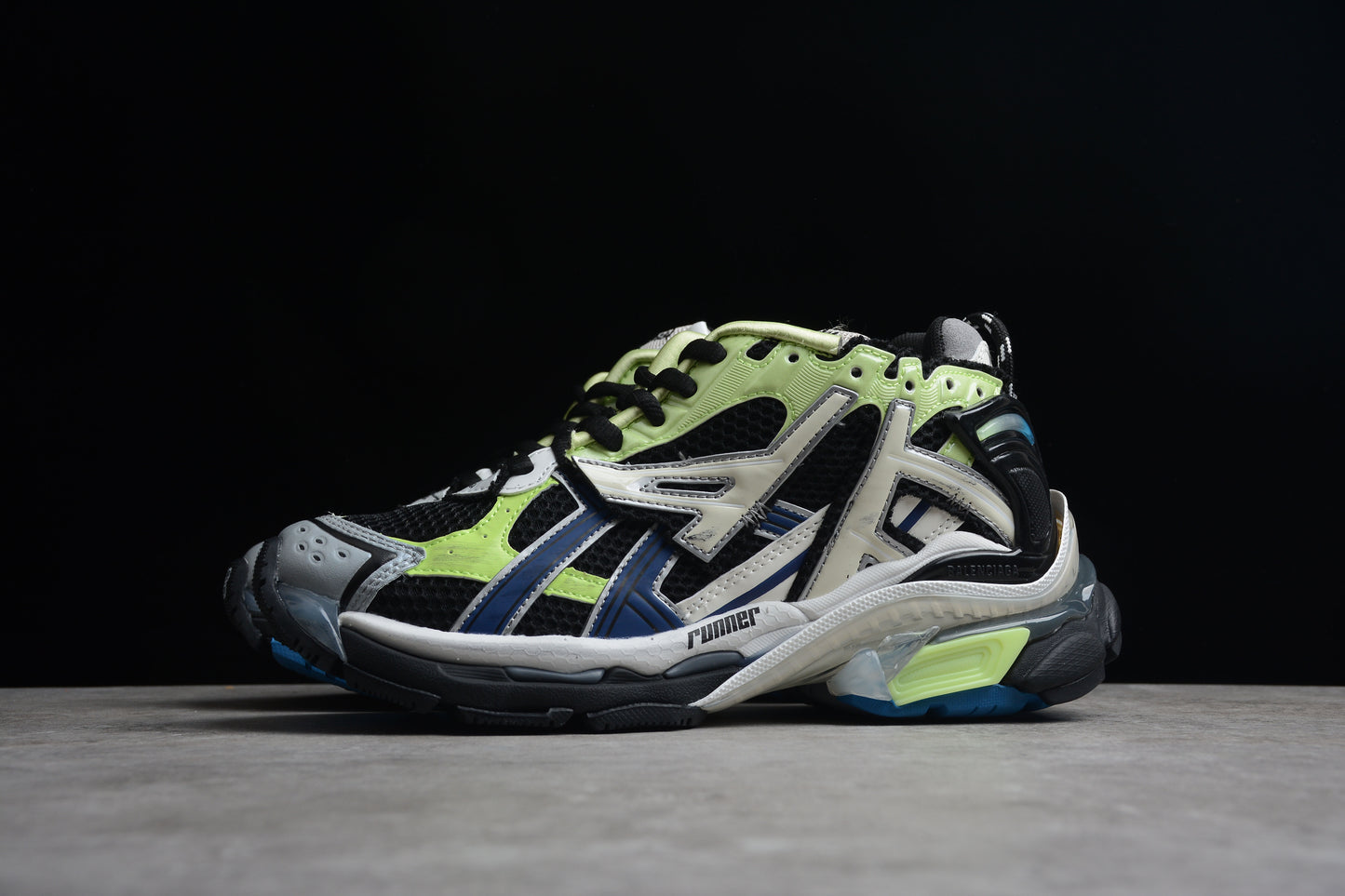 Balenciaga Runner Trainers | Green purple
