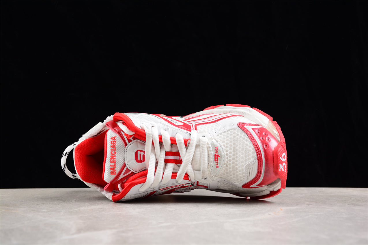 Balenciaga Runner Trainers | White red