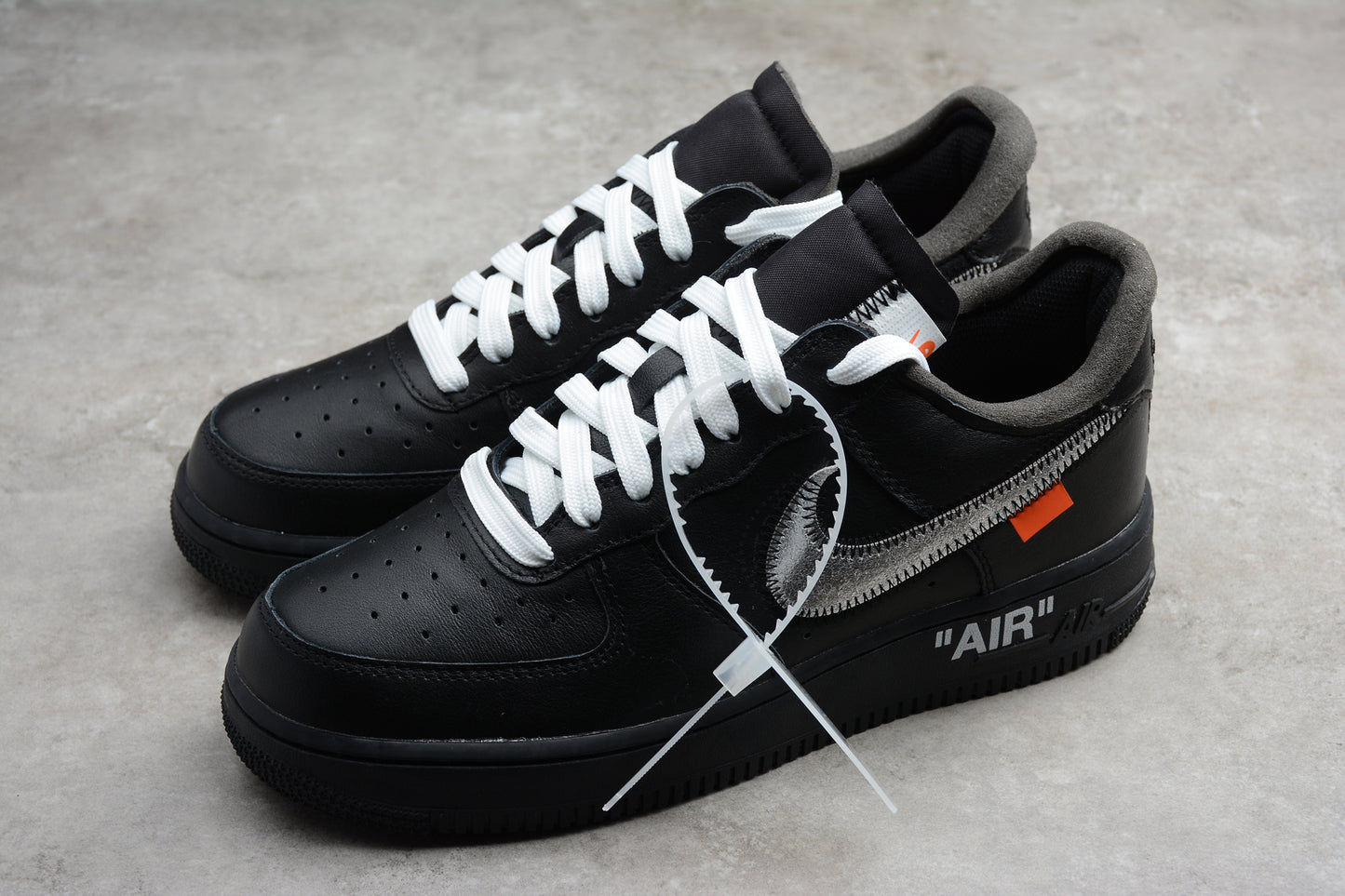 black and white air forces x off-white