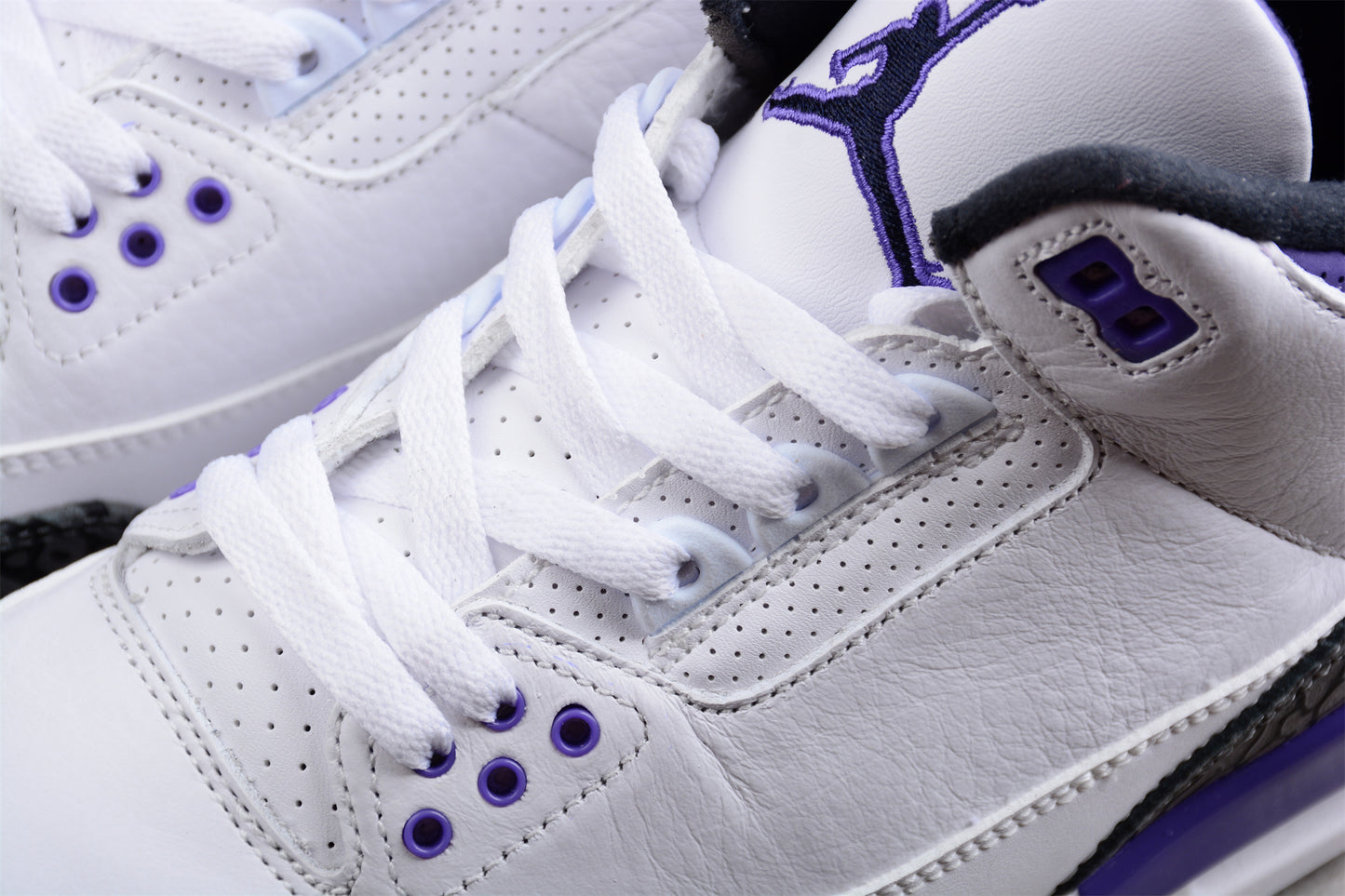 Jordan 3s White Purple