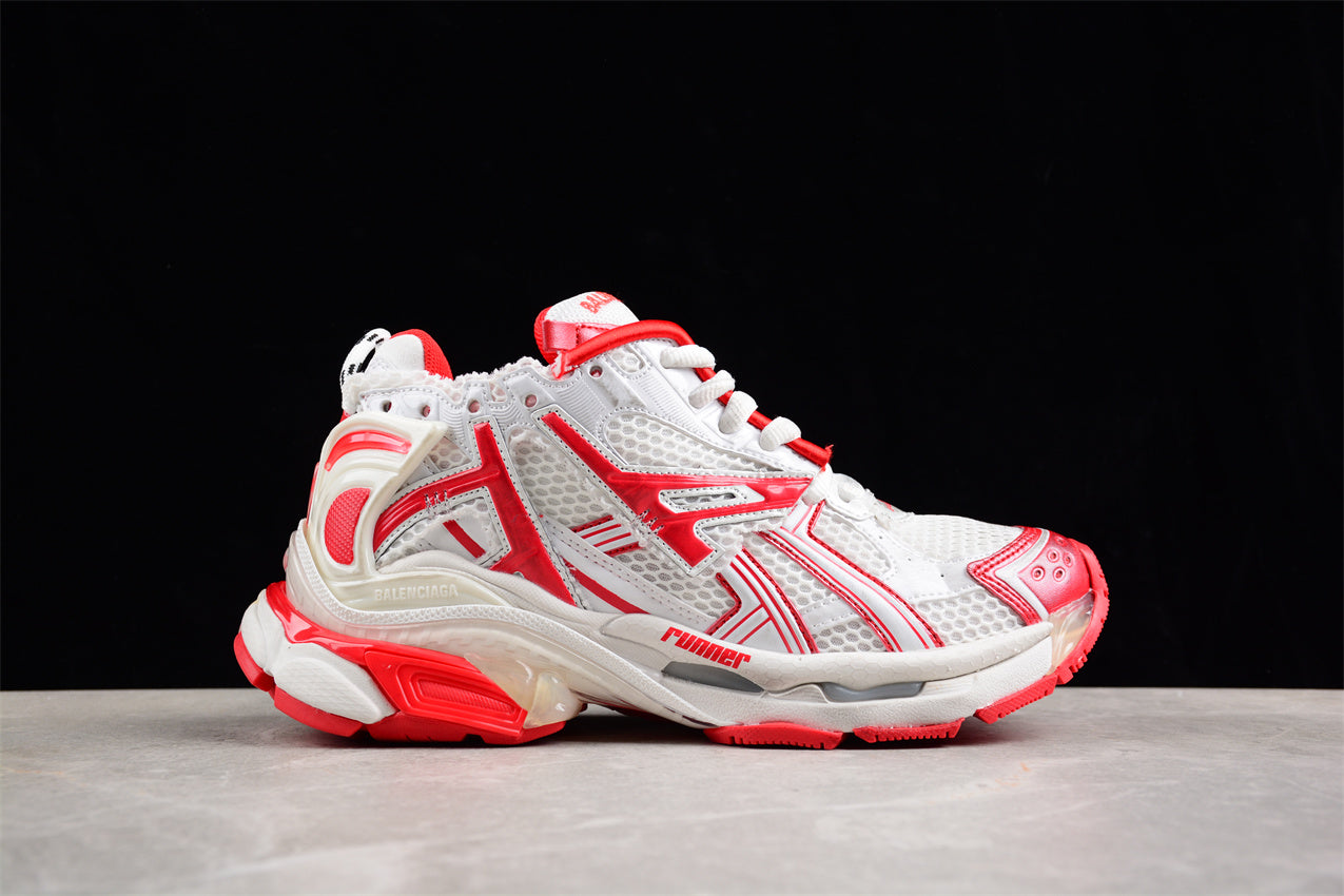 Balenciaga Runner Trainers | White red