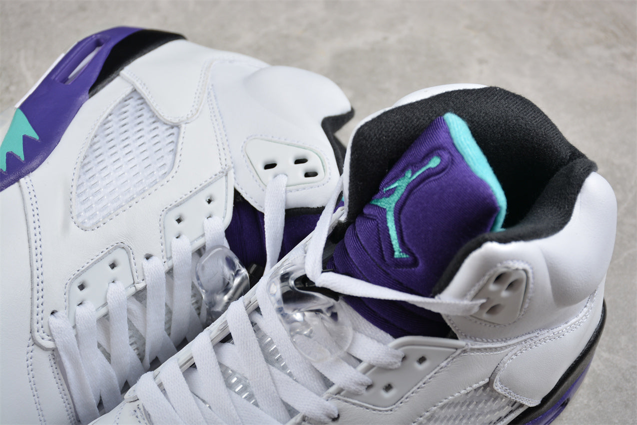 Jordan 5 White purple