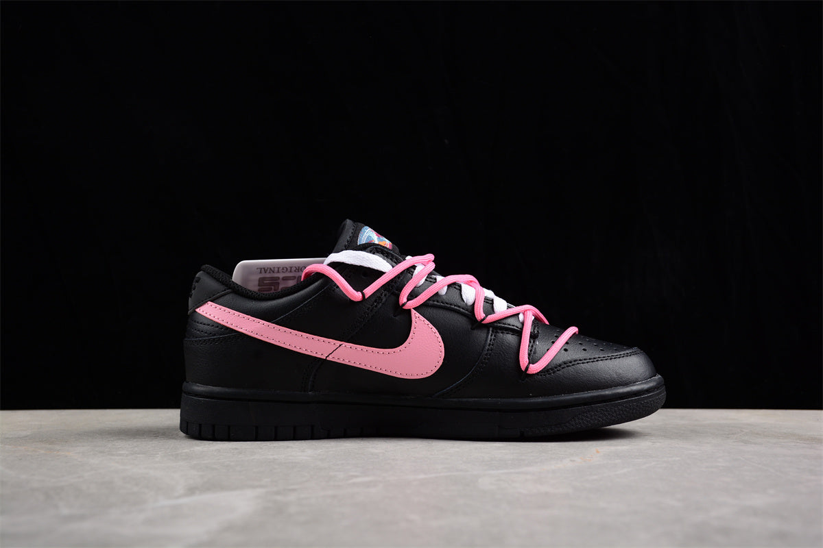 SB Dunks black and pink off white custom