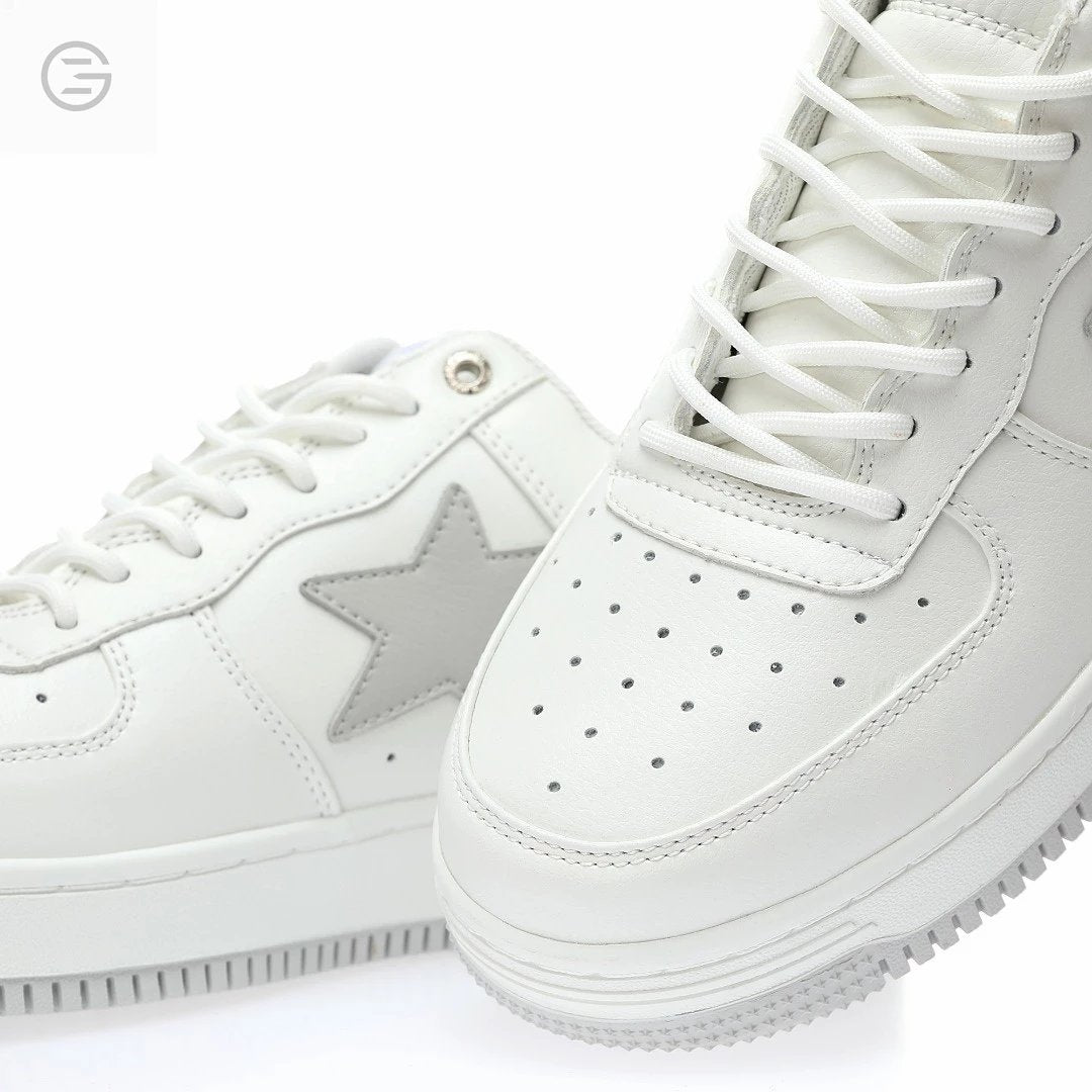 Bape - Leather white and light grey