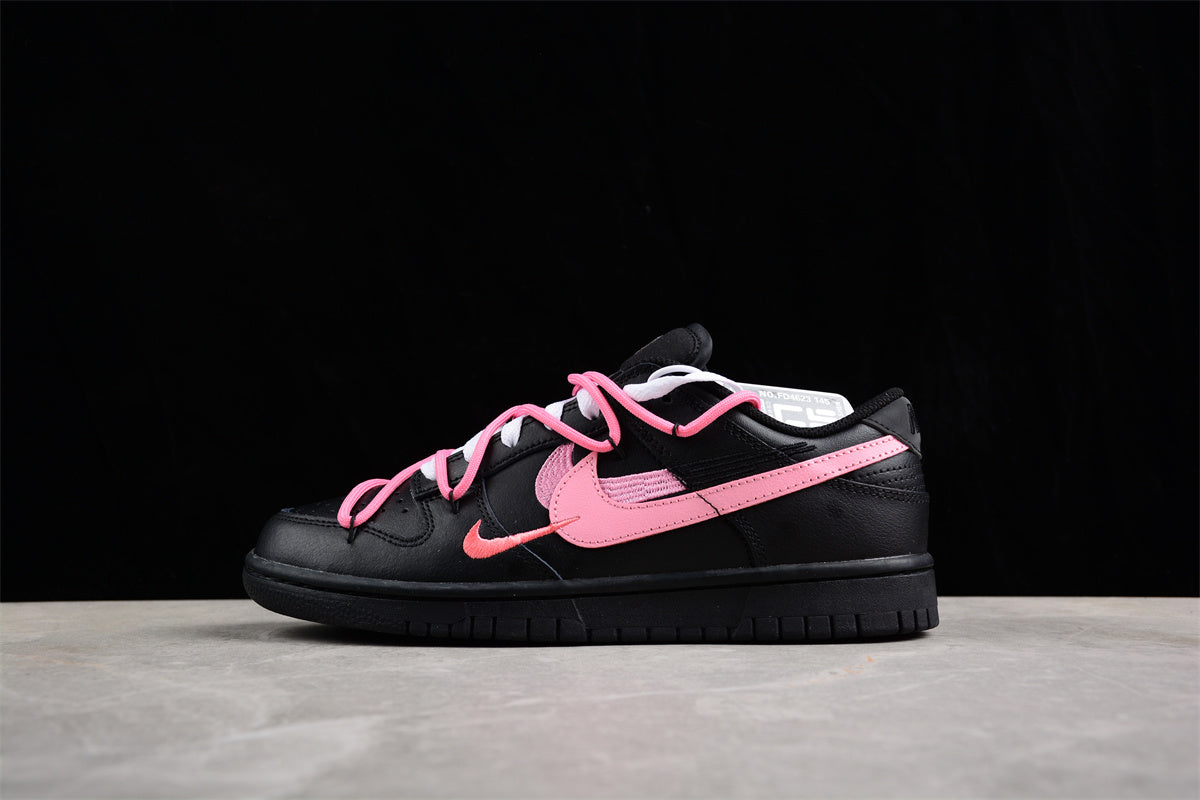 SB Dunks black and pink off white custom