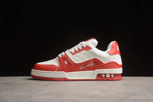 LV Trainers White orange