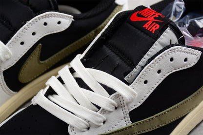 Jordan 1s x travis scott black olive green