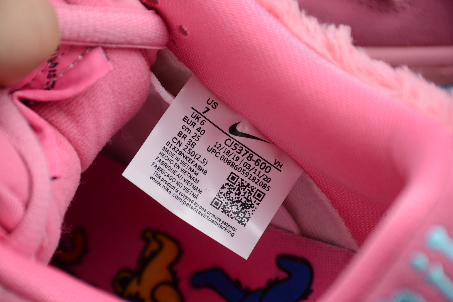 SB Dunks Grateful dead bear pink