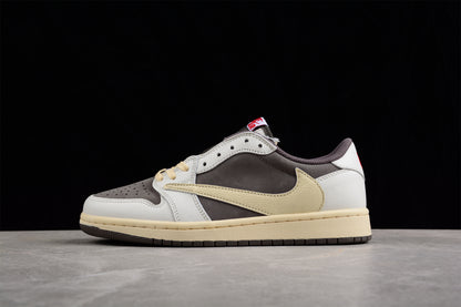 Jordan 1s x travis scott reverse mocha brown and white