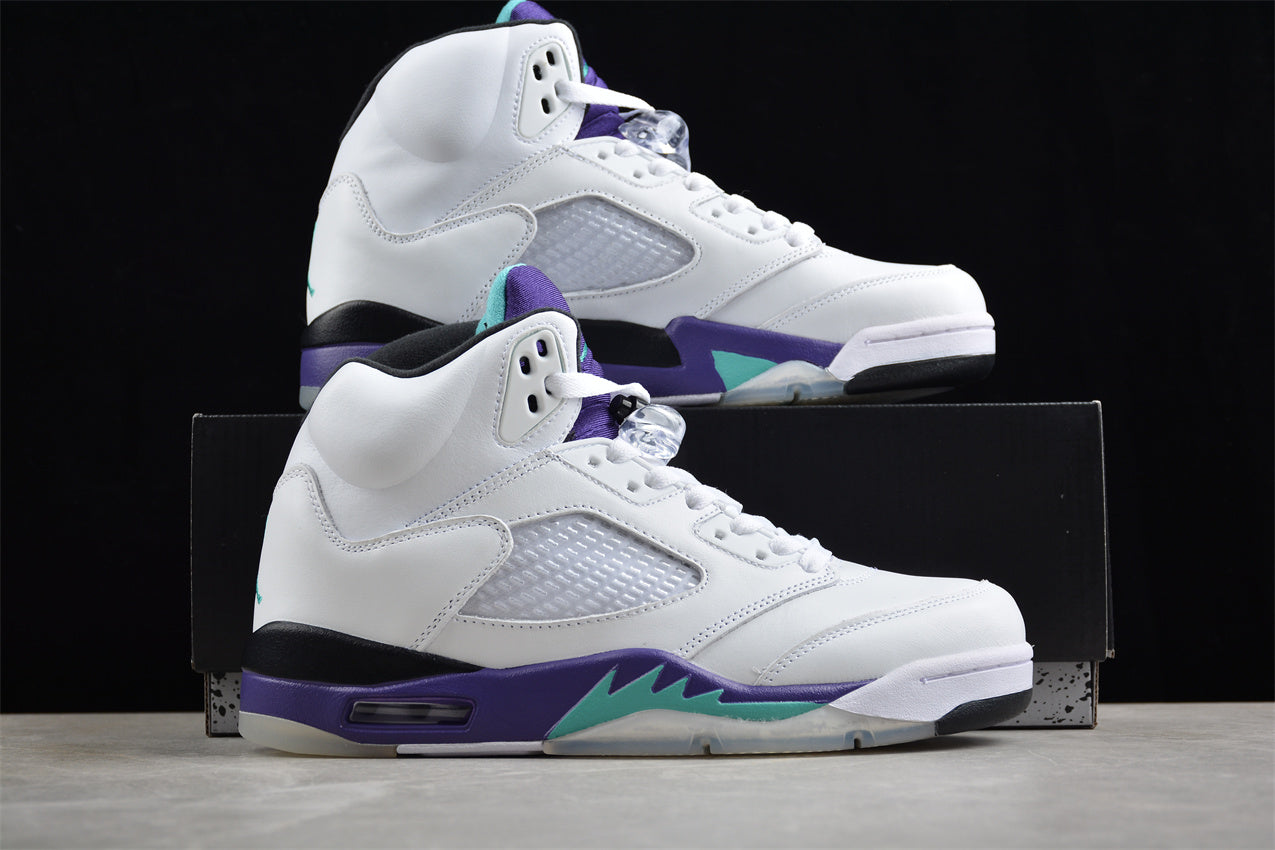 Jordan 5 White purple