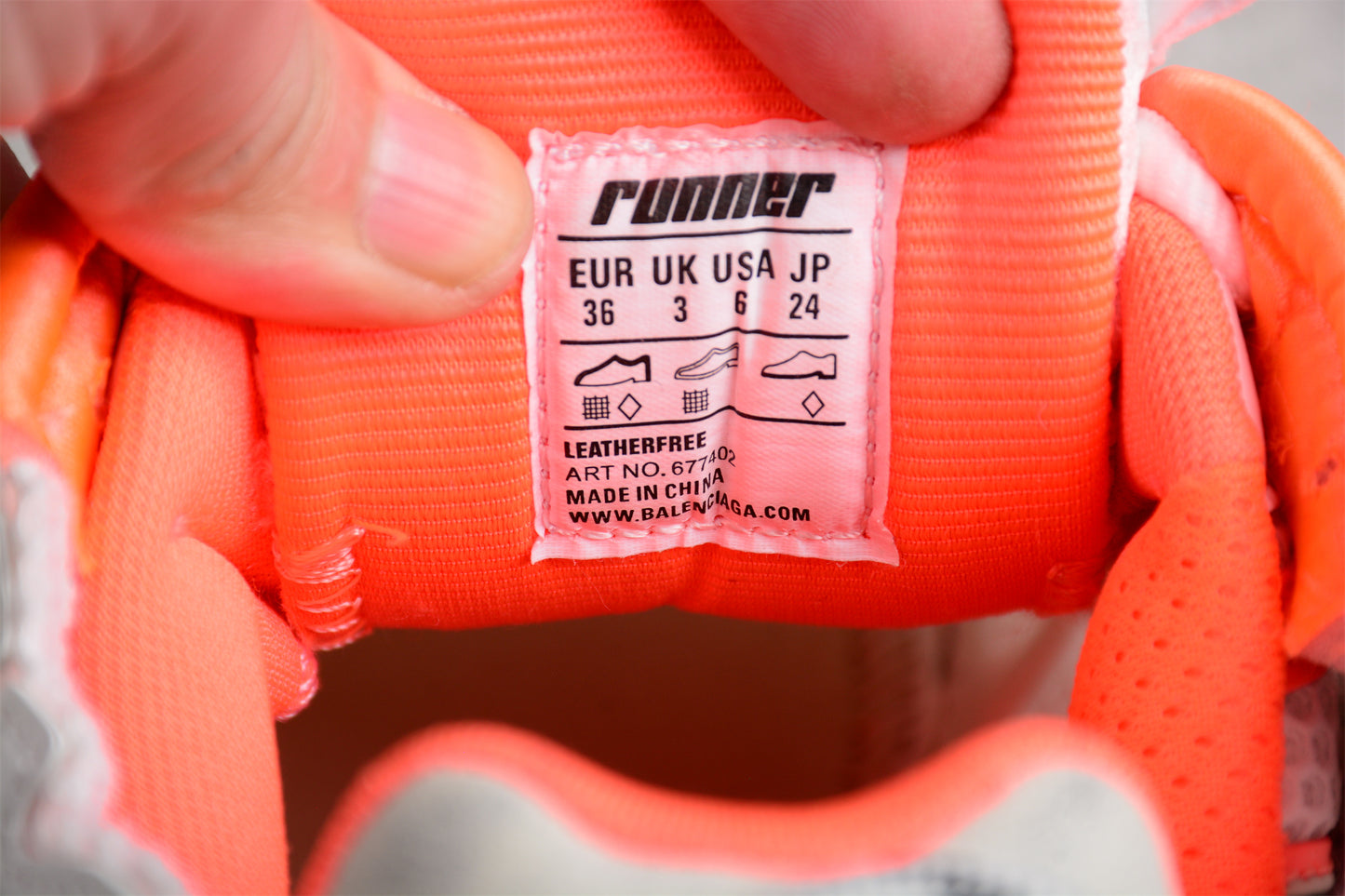 Balenciaga Runner Trainers | White orange
