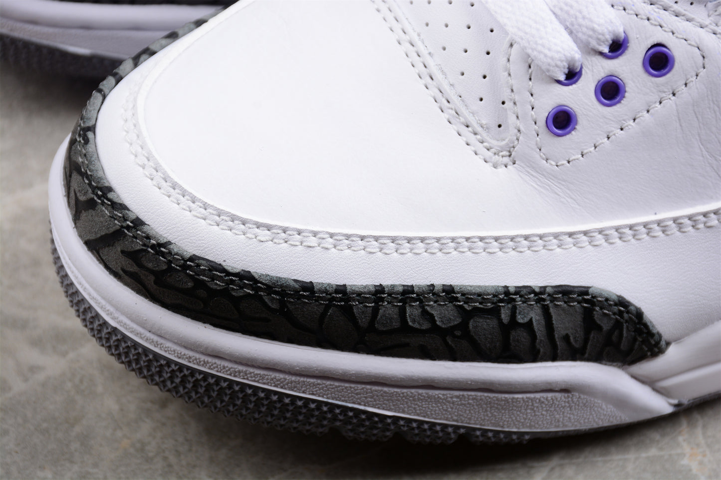 Jordan 3s White Purple