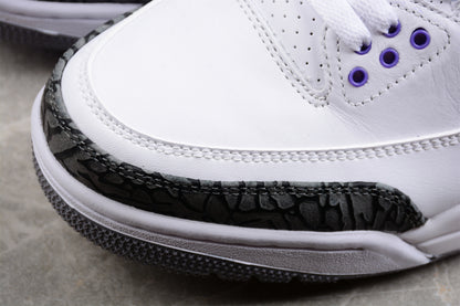 Jordan 3s White Purple