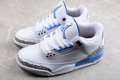 Jordan 3s North Carolina blue