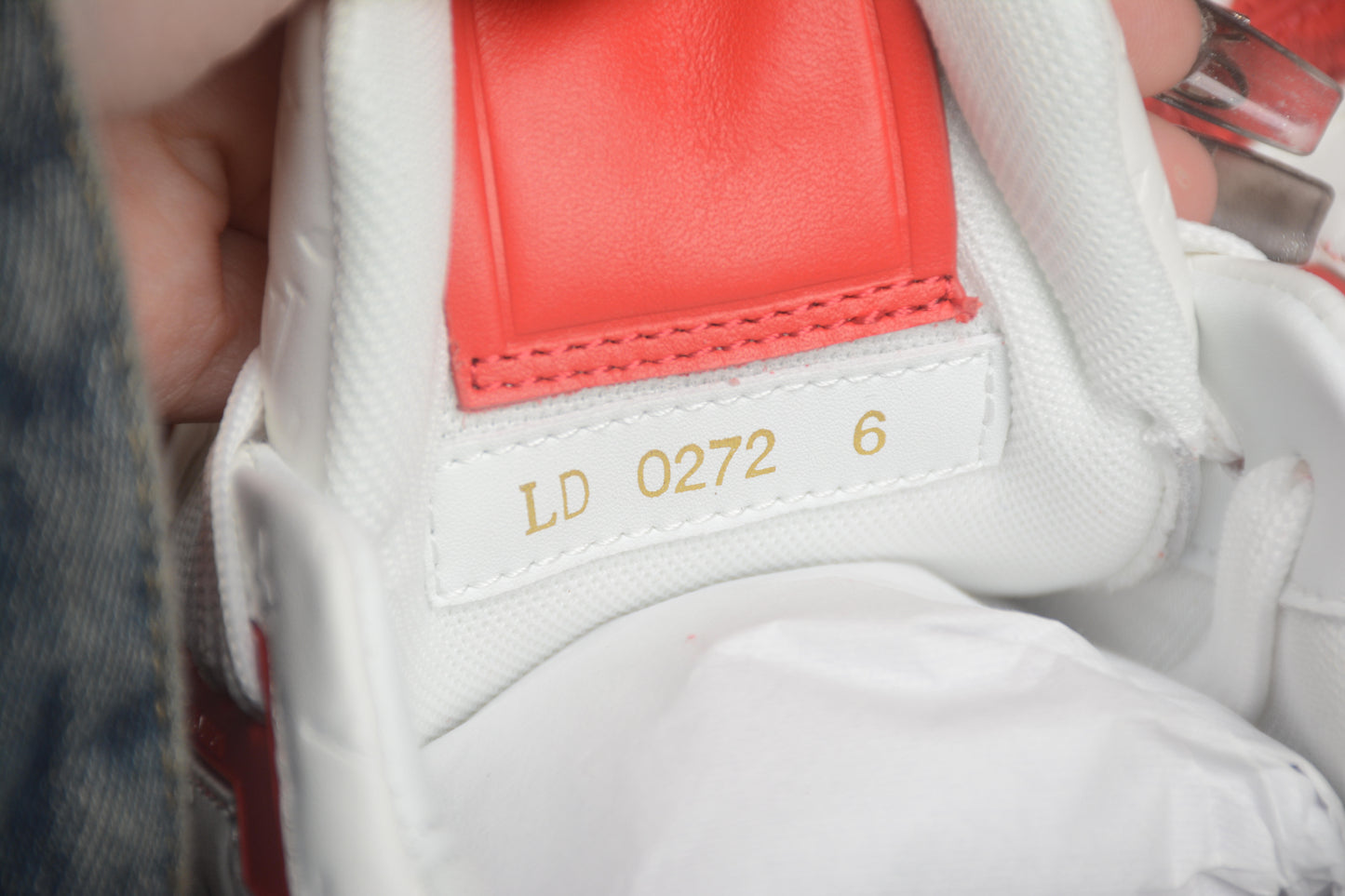 LV Trainers White orange