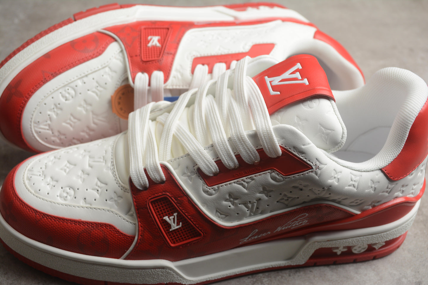 LV Trainers White orange