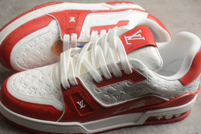 LV Trainers White orange