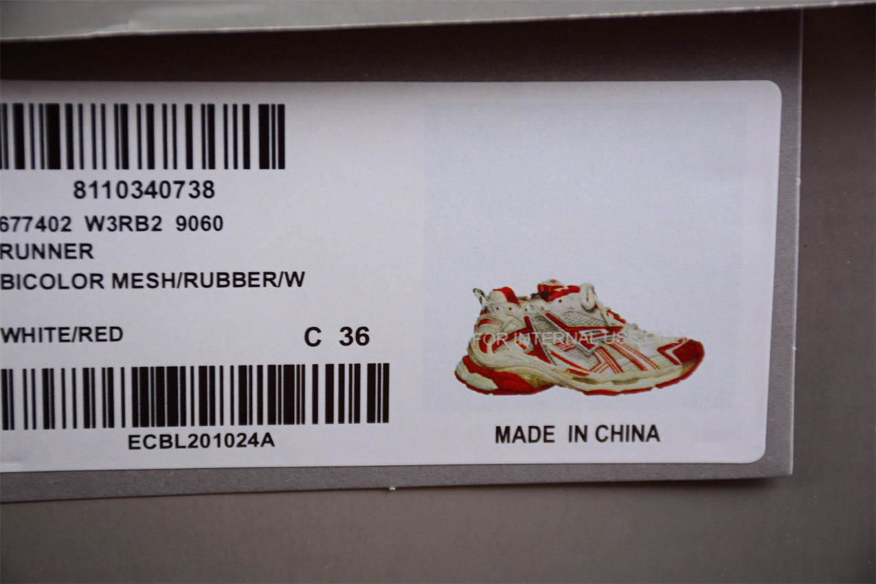 Balenciaga Runner Trainers | White red