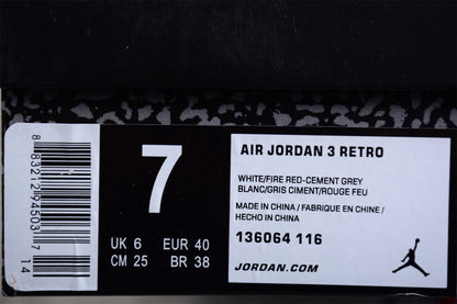Jordan 3s Hurricane white red