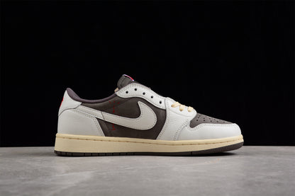 Jordan 1s x travis scott reverse mocha brown and white