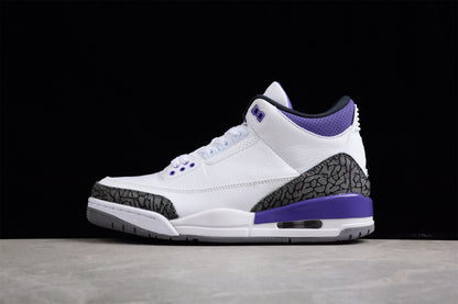 Jordan 3s White Purple