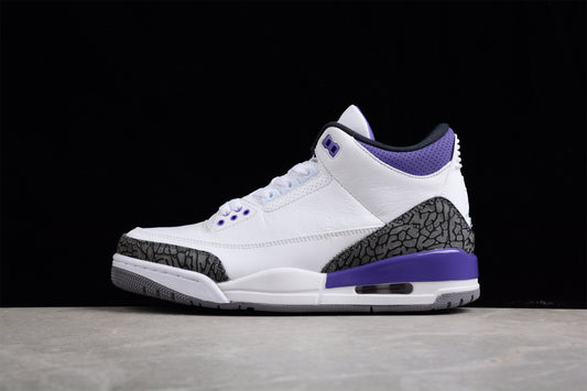 Jordan 3s White Purple