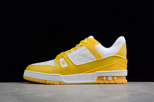 LV Trainers White yellow