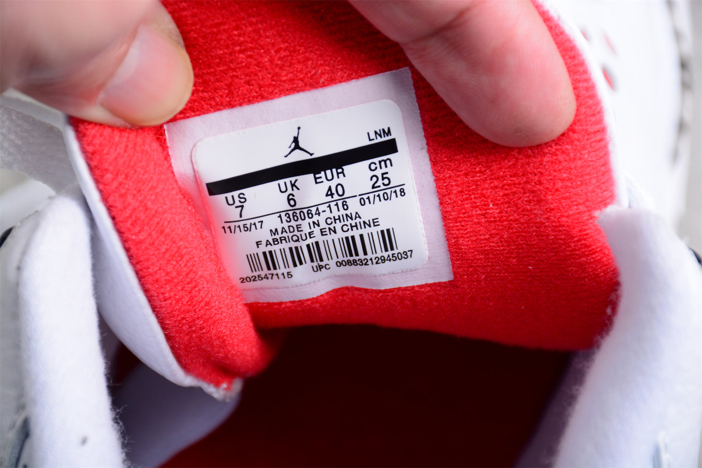 Jordan 3s Hurricane white red