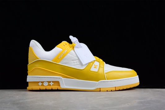 LV Trainers White yellow