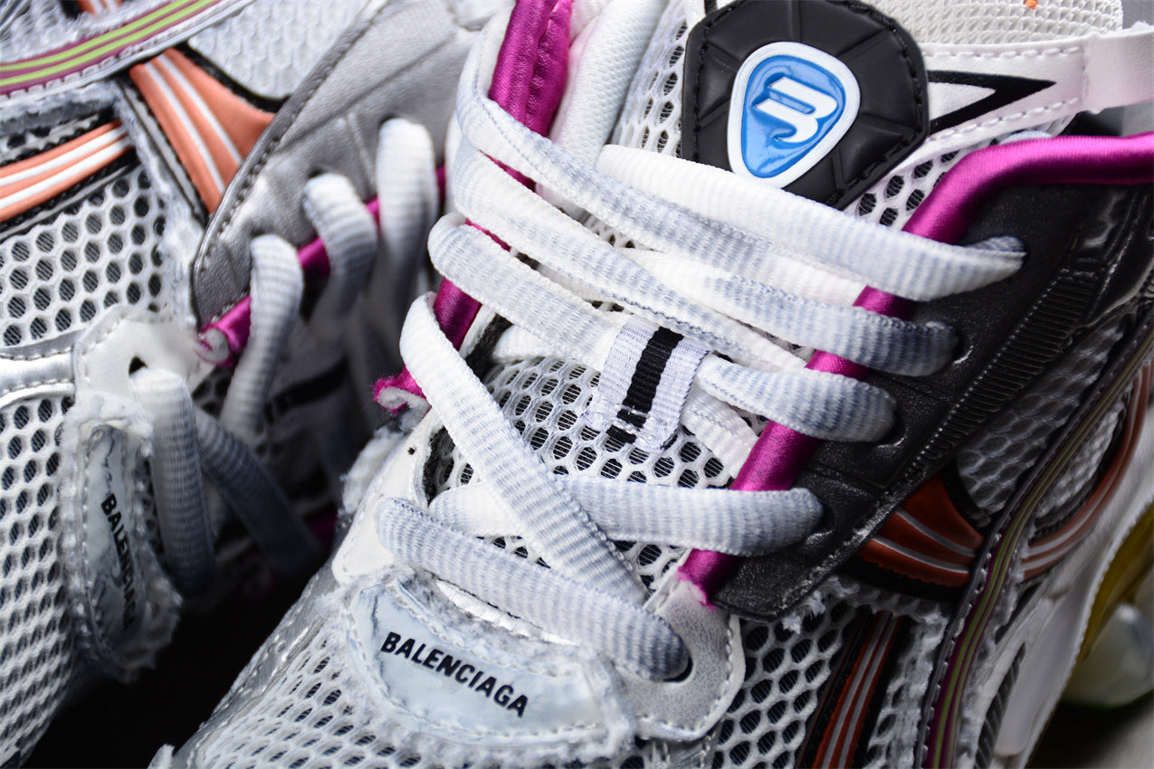 Balenciaga Runner Trainers | Grey, pink and orange