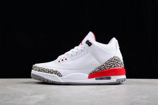 Jordan 3s Hurricane white red