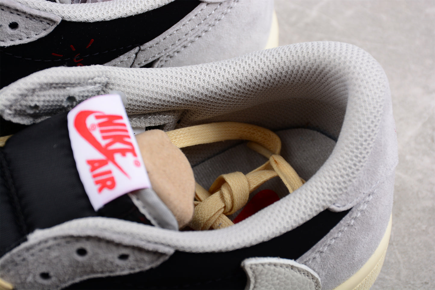 Jordan 1s x travis scott reverse grey mocha custom