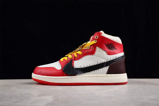Jordan 1s high red flower customized