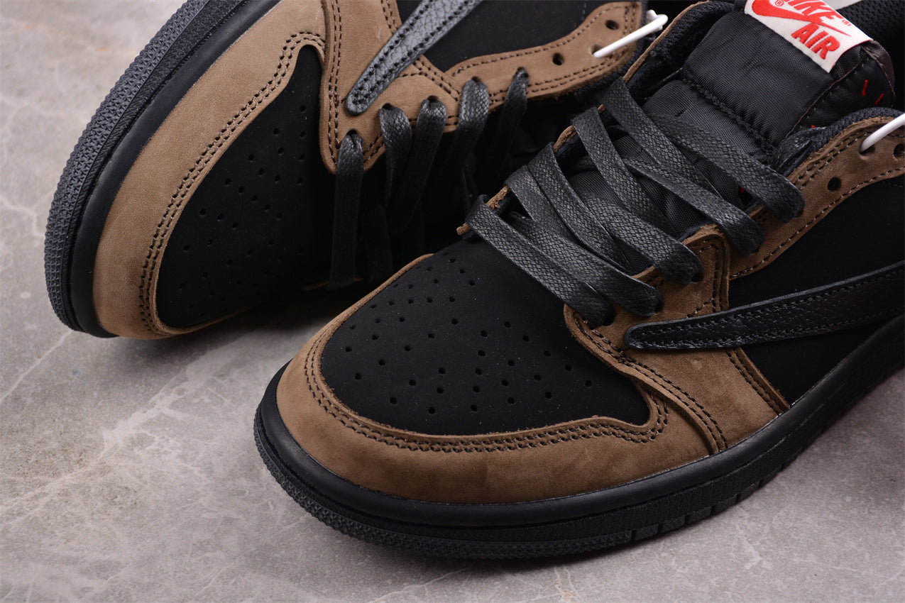 Jordan 1s high x travis scott brown and black customized