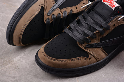 Jordan 1s high x travis scott brown and black customized