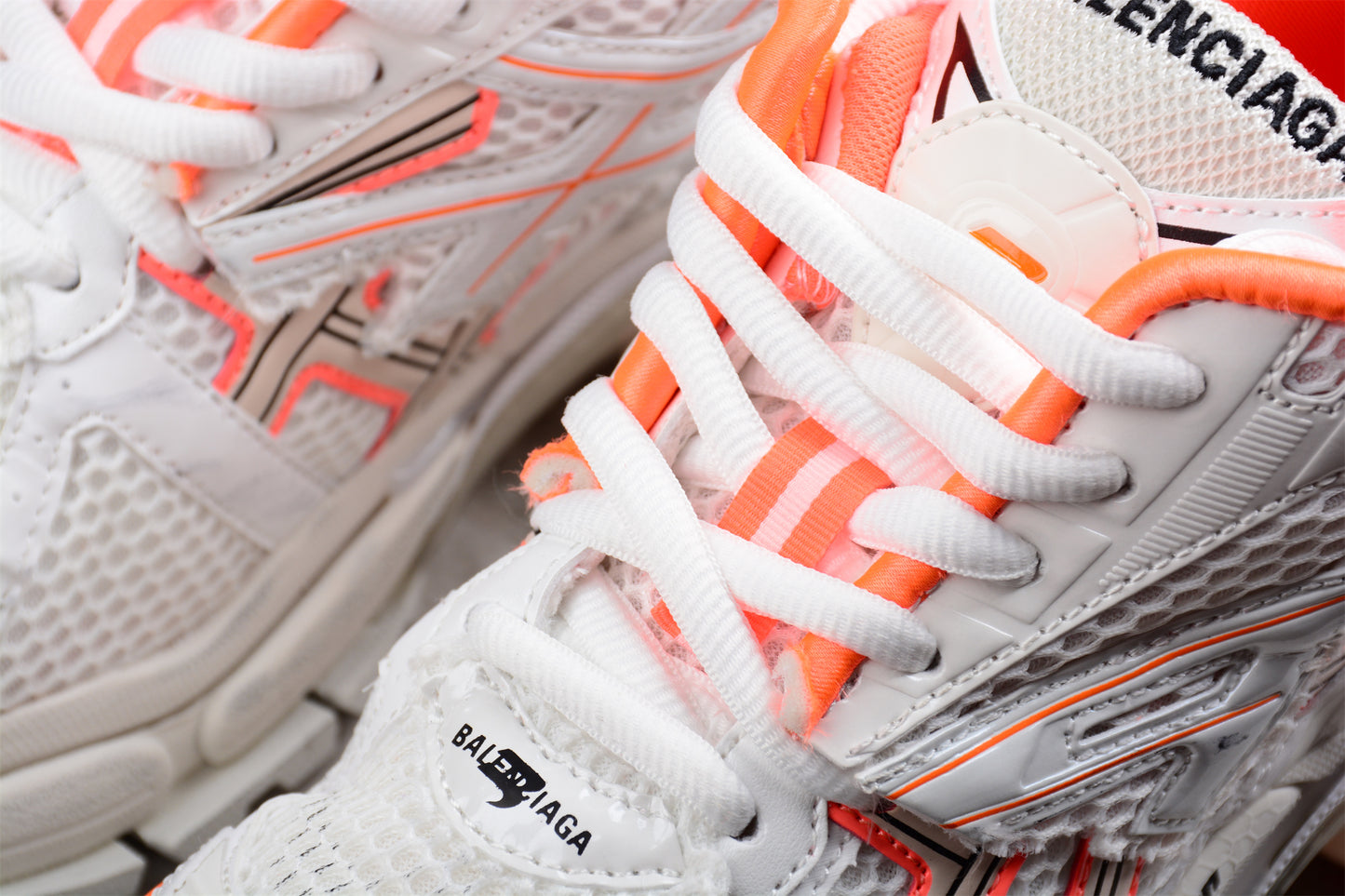 Balenciaga Runner Trainers | White orange