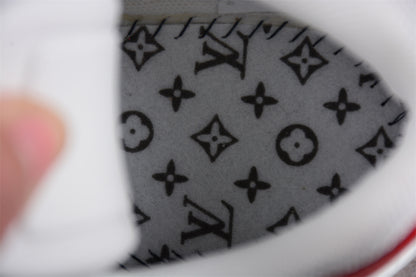 LV Trainers white and red spots