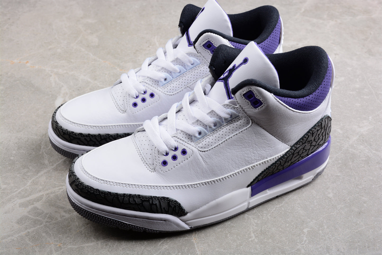 Jordan 3s White Purple