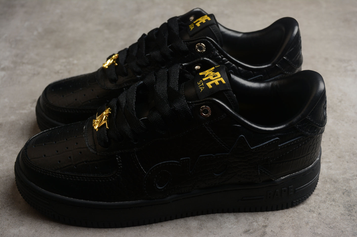 Bape x OVO double black low
