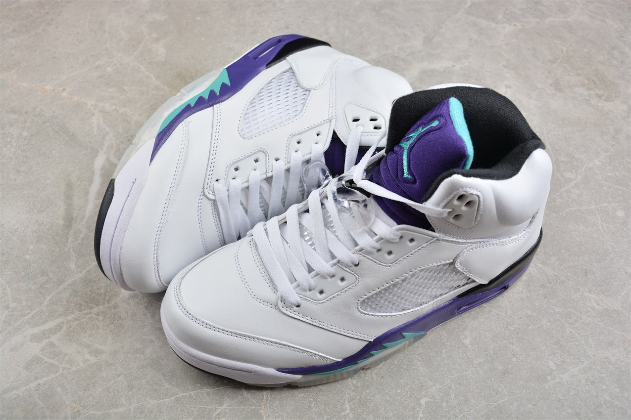 Jordan 5 White purple