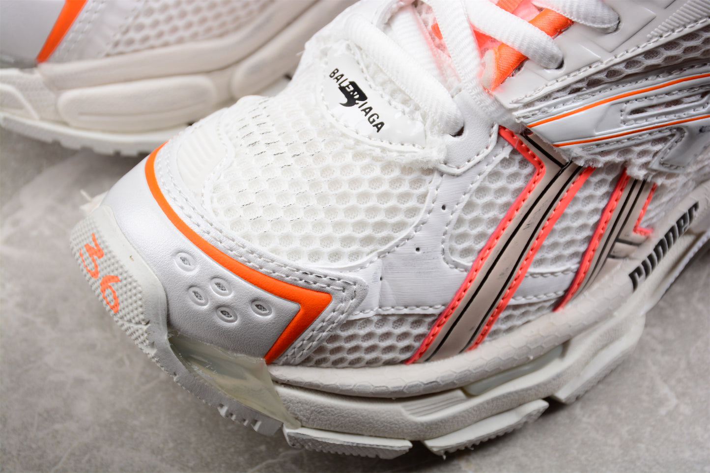 Balenciaga Runner Trainers | White orange