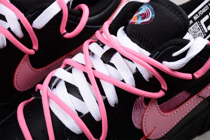 SB Dunks black and pink off white custom