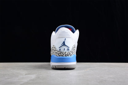 Jordan 3s North Carolina blue