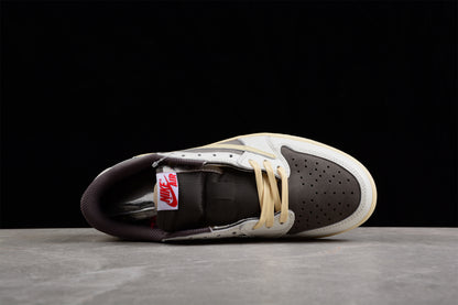 Jordan 1s x travis scott reverse mocha brown and white