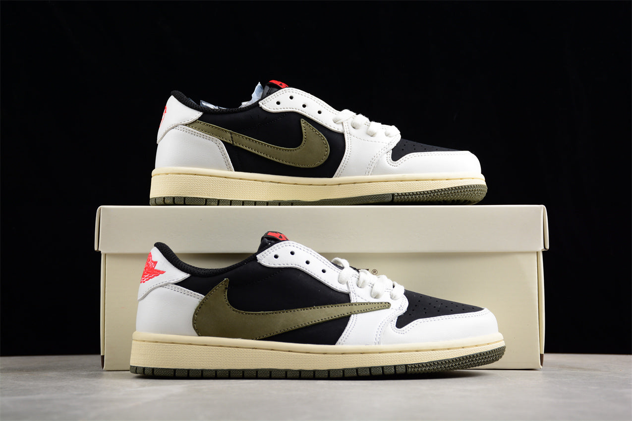 Jordan 1s x travis scott black olive green