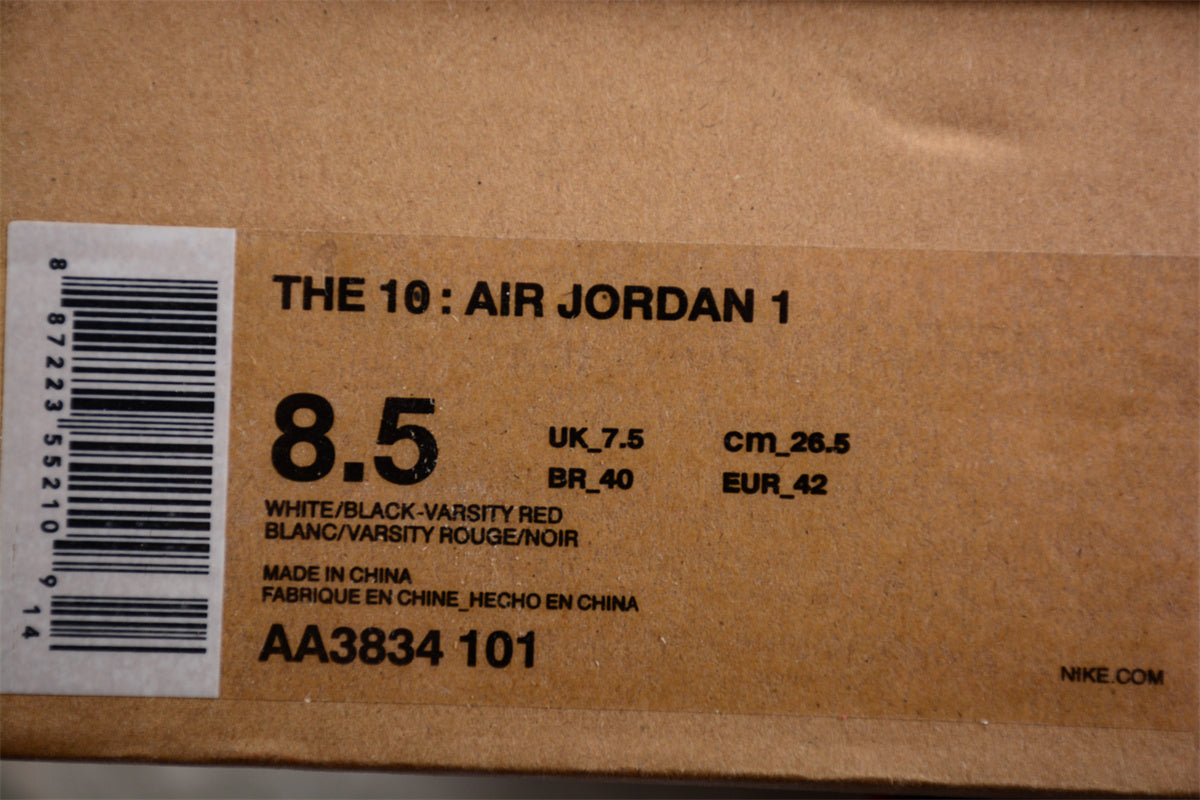 Jordan 1s high x Off-white red