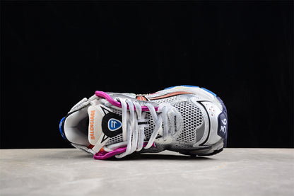 Balenciaga Runner Trainers | Grey, pink and orange
